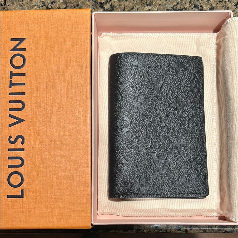 Louis Vuitton Black Monogram passport cover